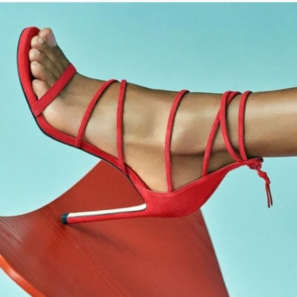 Stuart Weitzman ‘Myex’ nude strappy barely there sandals - size 9 - Picture 13 of 14